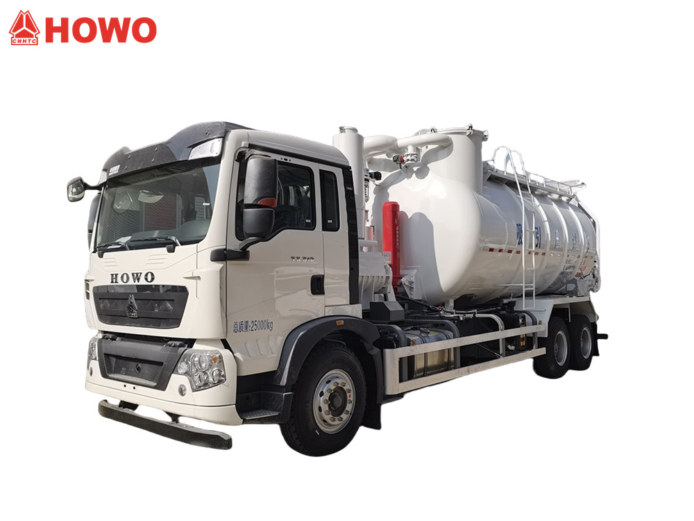 HOWO 6x4 15cbm suction and pressure conveyor vehicle