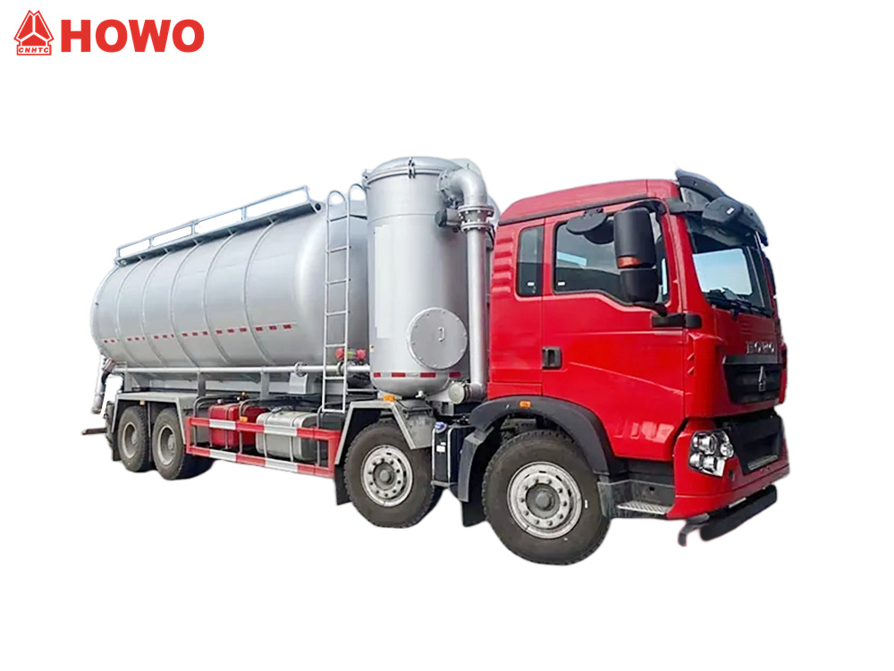 HOWO 8x4 25cbm vacuum pressure conveying truck
