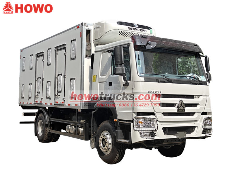 Howo 4x4 freezer van truck