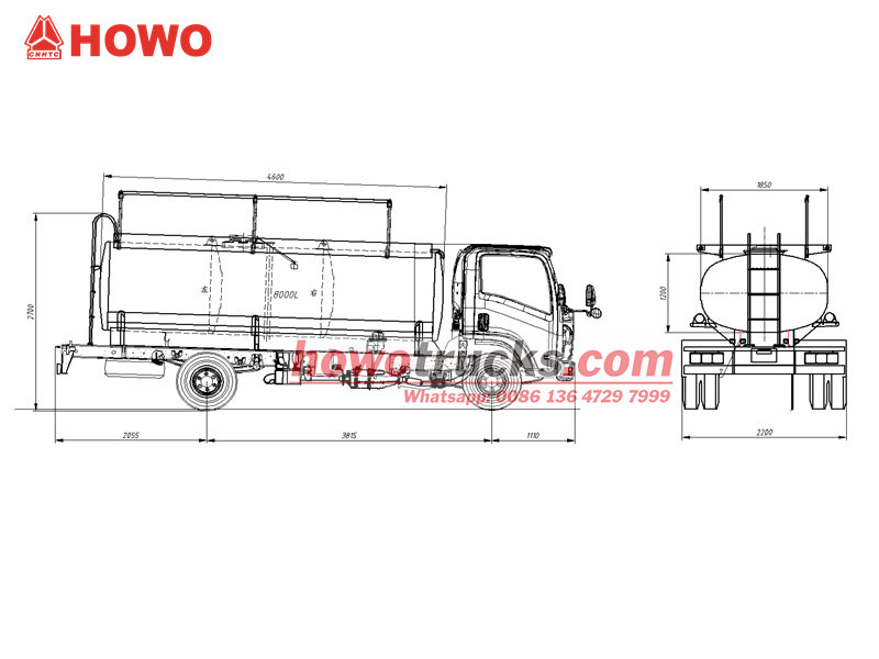 HOWO oil tank truck drawing