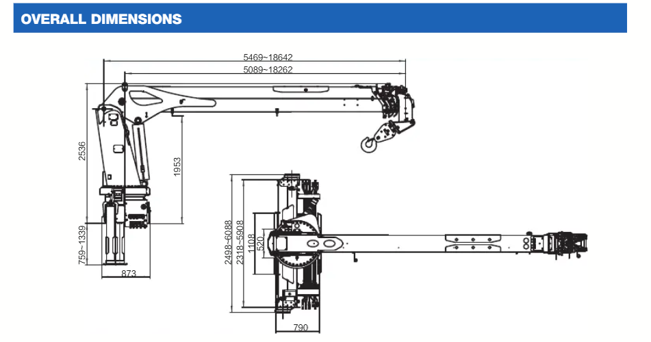 XCMG GSQS250-5 boom crane structure drawing