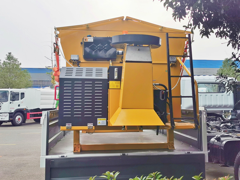 Snow melting spreader rear view